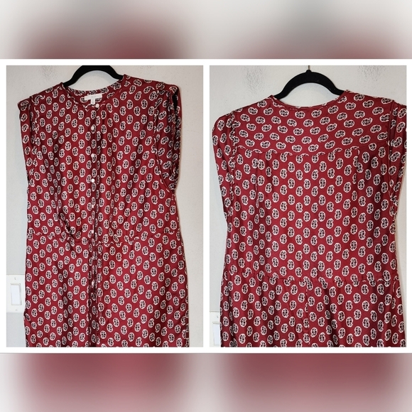 JOIE Silk Noleen Jumpsuit in Rhubarb. Women's size Small.  Pockets - Picture 9 of 16